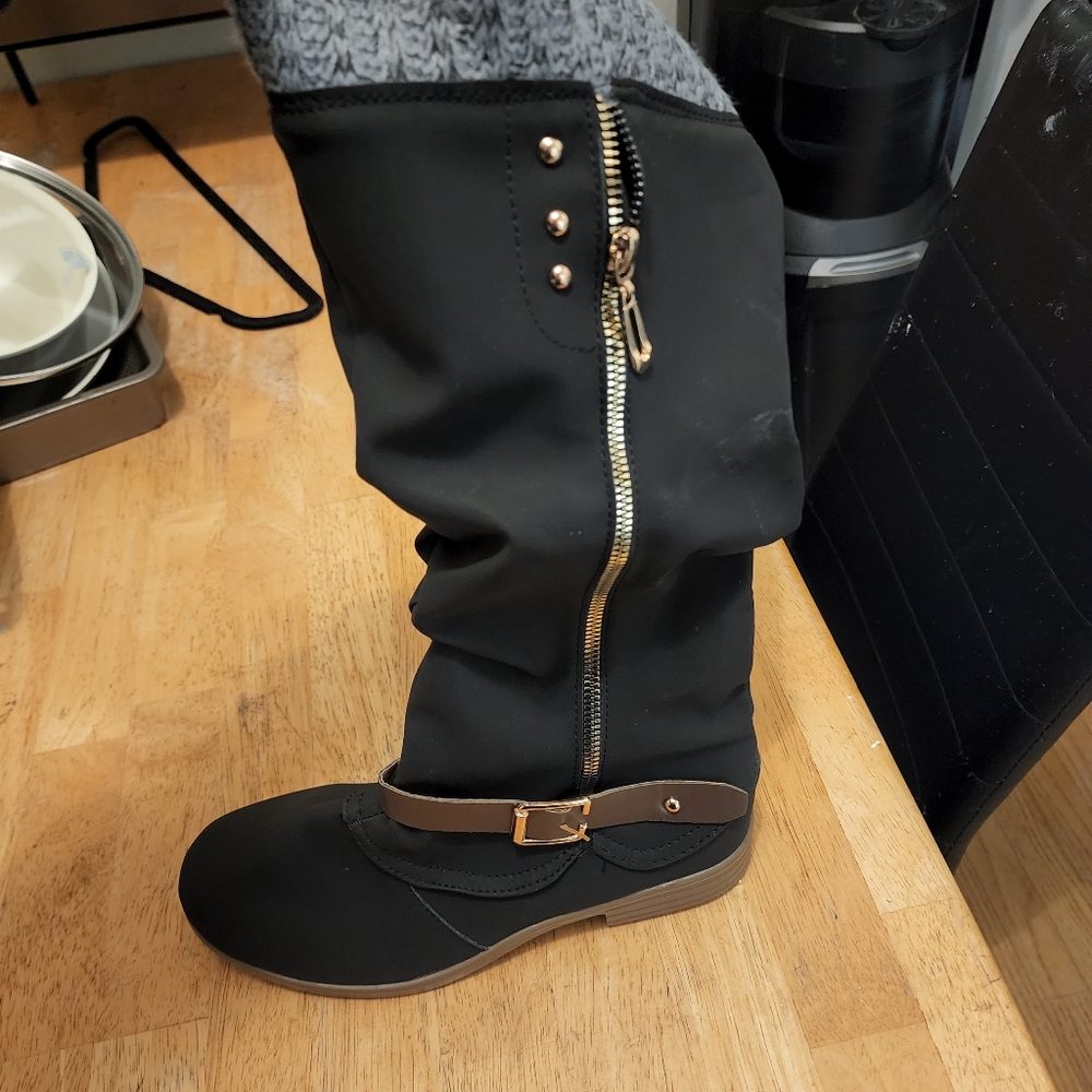 Over the calf boots